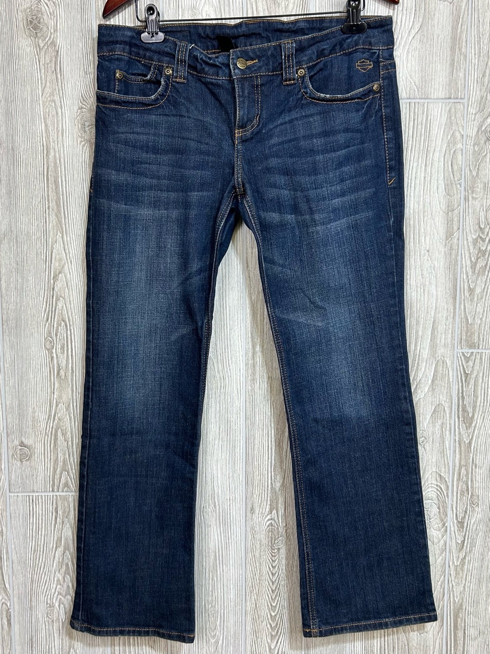 Harley-Davidson Women’s Dark Wash Bootcut Jeans Size 12 Petite